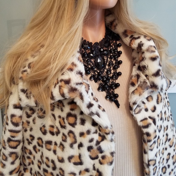 NWT 1 LEFT Oversized Leopard Coat Medium - Picture 2 of 8